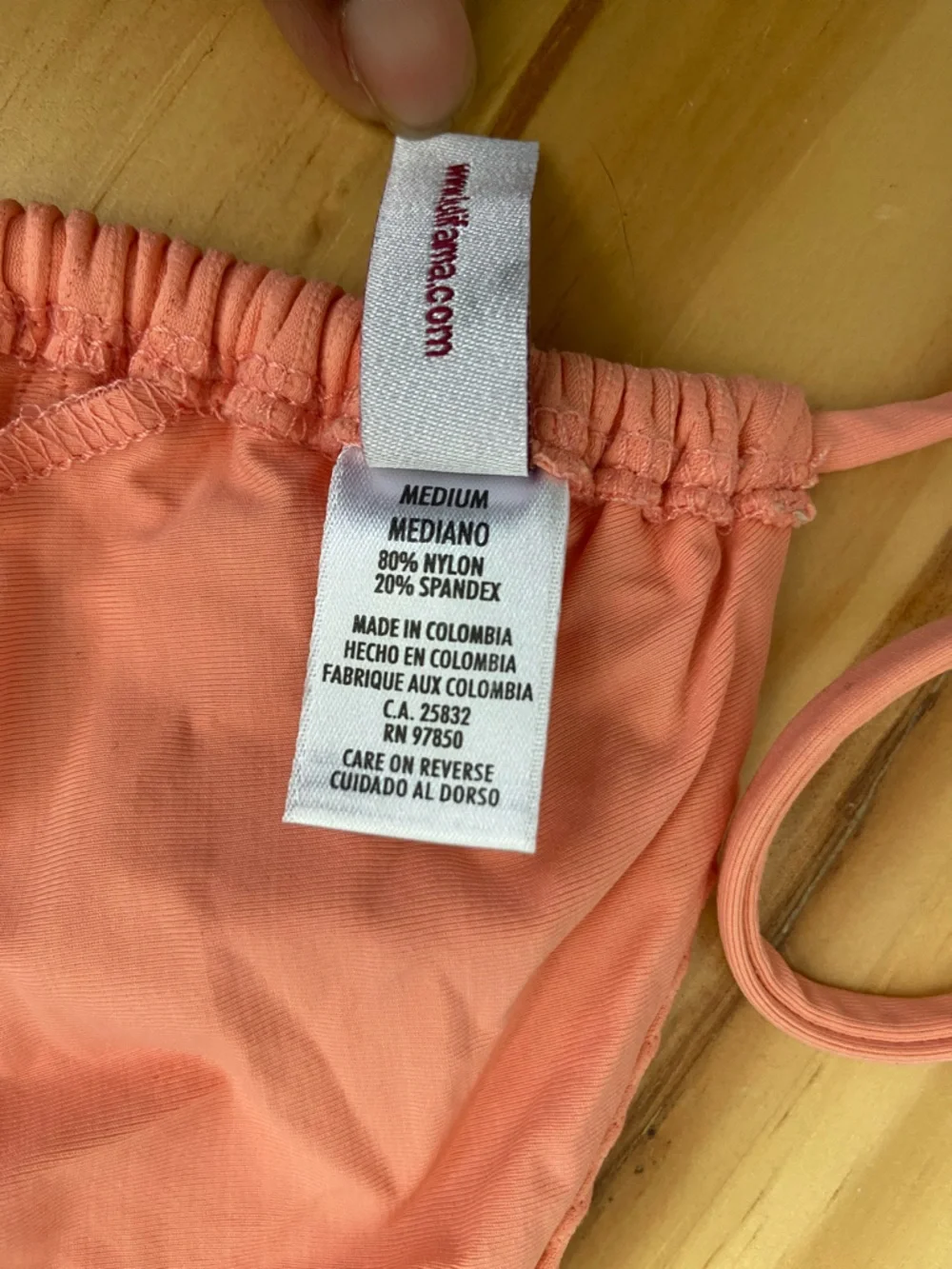 Luli Fama Pink Ribbed String Bikini